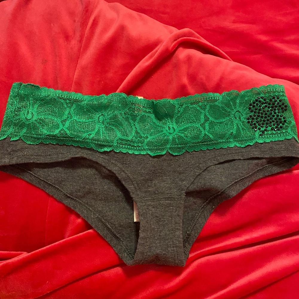 VS PINK rhinestone shamrock underwear ☘️
